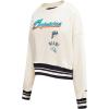 Pro Standard Womens NFL Retro Classics Crewneck Sweatshirt(Eggshell/ Black)