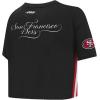 Pro Standard Womens NFL Sugar Skull Short Sleeve Boxy Tee(Black)