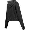 Pro Standard Womens NFL Washed Classic Cropped Pullover Hoodie(Washed Black)
