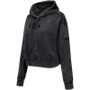 Pro Standard Womens NFL Washed Classic Cropped Pullover Hoodie(Washed Black)