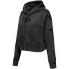 Pro Standard Womens NFL Washed Classic Cropped Pullover Hoodie(Washed Black)