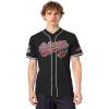 Pro Standard Mens NFL Script Tail Button Down Mesh Top(Black)