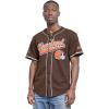 Pro Standard Mens NFL Script Tail Button Down Mesh Top(Brown)
