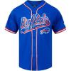 Pro Standard Mens NFL Script Tail Button Down Mesh Top(Royal Blue/Red)
