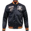 Pro Standard Mens NHL Retro Classics Satin Jacket(Black/Orange)