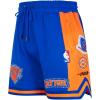 Pro Standard NBA Mens Mens NBA DIY Pick Stitch Cotton Double Knit Athletic Short(Royal Blue/Orange)