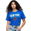 Pro Standard NBA Womens Womens NBA Modern Originals Cotton Short Sleeve Boxy Tee(Royal Blue)