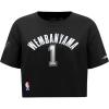 Pro Standard NBA Womens Womens NBA San Antonio Spurs Classic Player Cotton Short Sleeve Boxy Tee(Black)