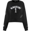 Pro Standard NBA womens Womens Nba San Antonio Spurs Classic Player Brushed Back French Terry Crewneck Sweatshirt(Black)