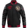 Pro Standard NHL mens Mens Nhl Retro Classics Wool Varsity Jacket(Black/Red/Black)