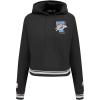 Pro Standard Womens NBA Mash Up Cropped Pullover Hoodie(Black)