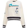 Pro Standard Womens NFL Retro Classics Crewneck Sweatshirt(Eggshell/ Black)