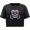 Pro Standard Womens NFL Sugar Skull Short Sleeve Boxy Tee(Black)