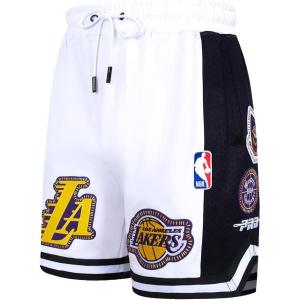 Pro Standard NBA Mens Mens NBA DIY Pick Stitch Cotton Double Knit Athletic Short(White/Black)