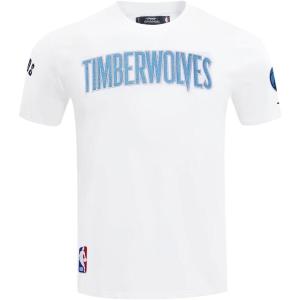 Pro Standard NBA Mens Mens NBA Minnesota Timberwolves Classic Player Cotton Short Sleeve Tee(White)