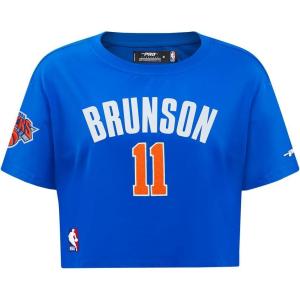 Pro Standard NBA Womens Womens NBA New York Knicks Classic Player Cotton Short Sleeve Boxy Tee(Team Color)
