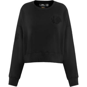 Pro Standard NHL womens Womens Nhl Neutral Brushed Back French Terry Crewneck Sweatshirt(Black)
