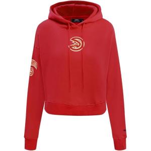 Pro Standard Womens NBA Classic Chenille Cropped Pullover Hoodie(Team Color)