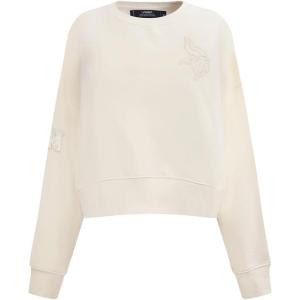 Women’s NFL Los Angeles Chargers Neutral Fleece Crewneck (Taupe) by Pro Standard(Eggshell)