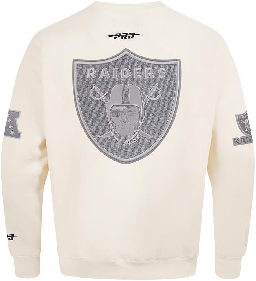 image:imagePro Standard Mens NFL Reverse French Terry Brushed Back French Terry Crewneck SweatshirtOffwhite