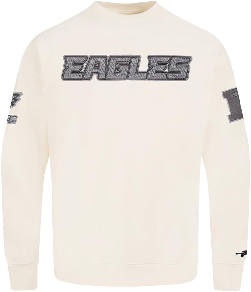 image:imagePro Standard Mens NFL Reverse French Terry Brushed Back French Terry Crewneck SweatshirtOffwhite