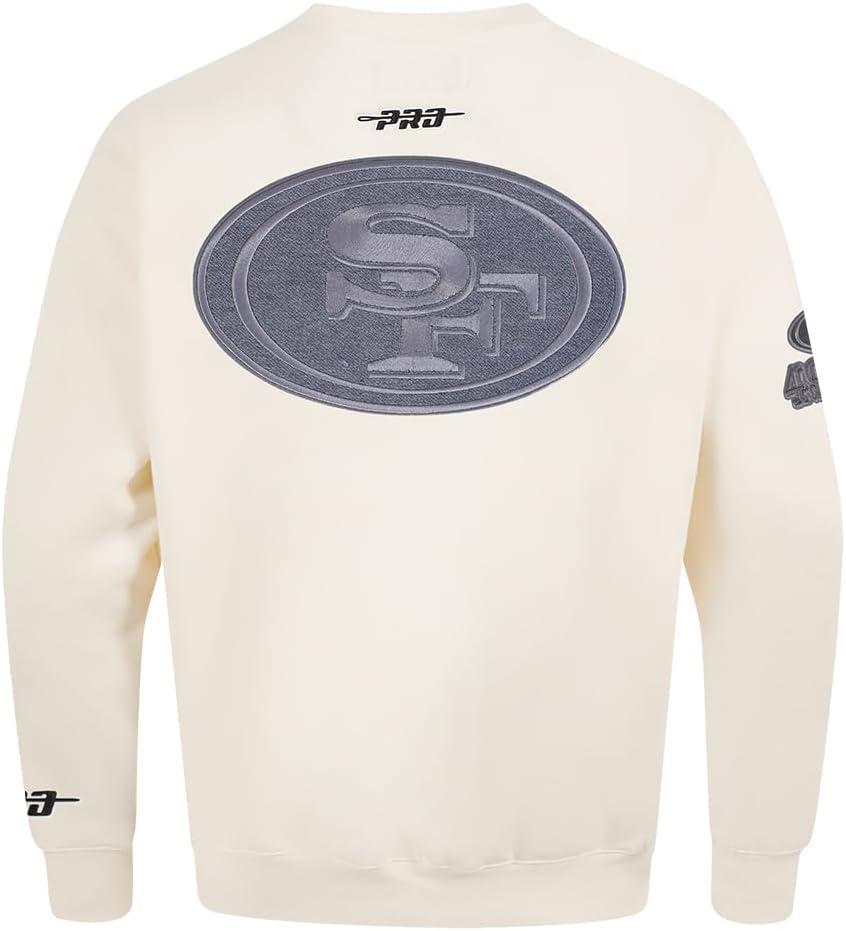 image:imagePro Standard Mens NFL Reverse French Terry Brushed Back French Terry Crewneck SweatshirtOffwhite