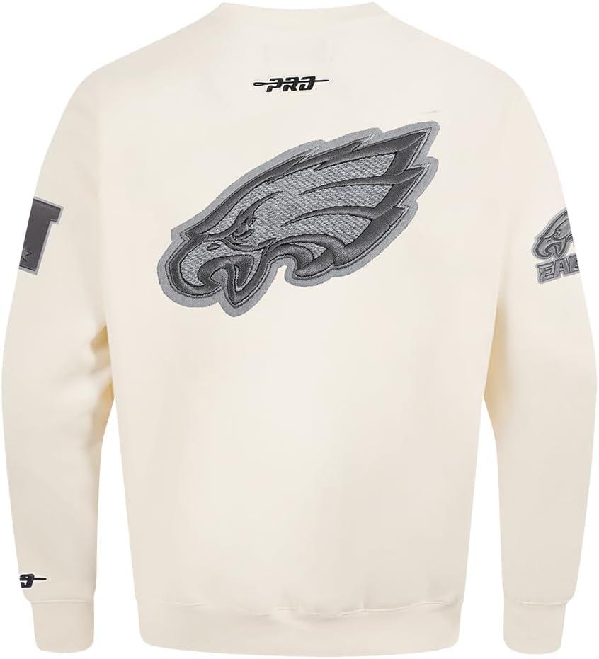 image:imagePro Standard Mens NFL Reverse French Terry Brushed Back French Terry Crewneck SweatshirtOffwhite