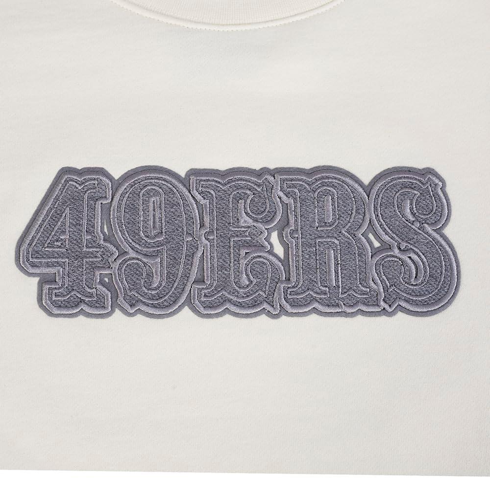 image:imagePro Standard Mens NFL Reverse French Terry Brushed Back French Terry Crewneck SweatshirtOffwhite