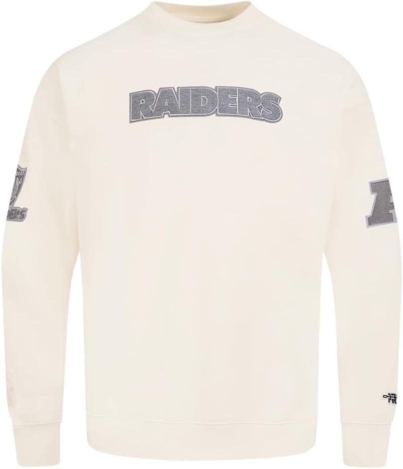 image:imagePro Standard Mens NFL Reverse French Terry Brushed Back French Terry Crewneck SweatshirtOffwhite