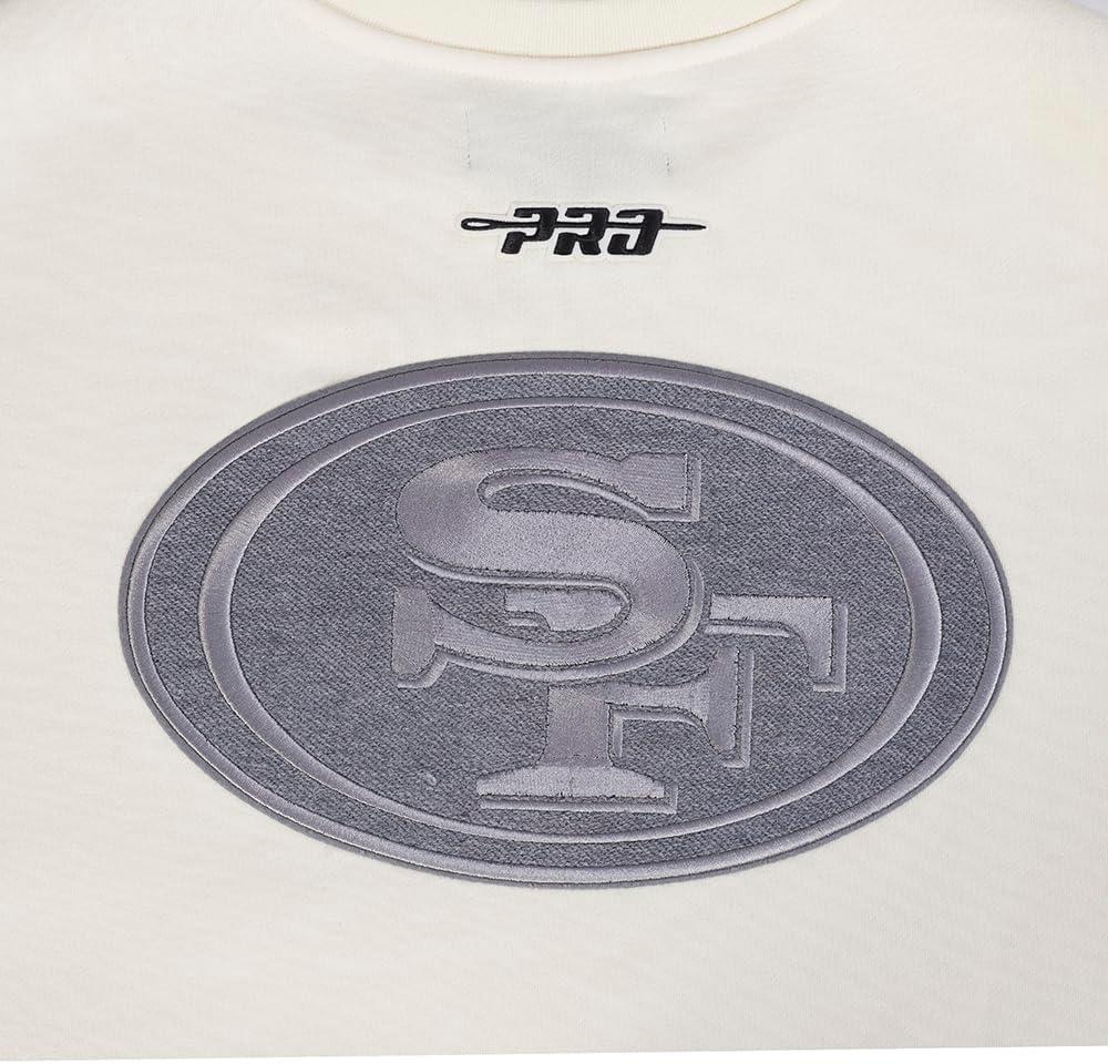 image:imagePro Standard Mens NFL Reverse French Terry Brushed Back French Terry Crewneck SweatshirtOffwhite
