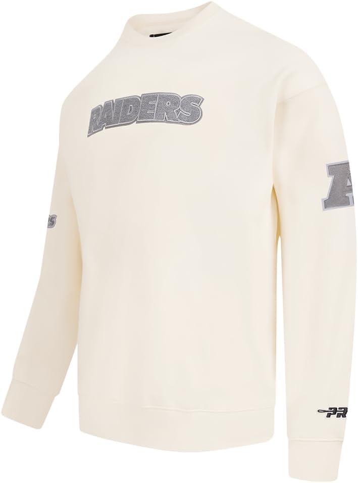 image:imagePro Standard Mens NFL Reverse French Terry Brushed Back French Terry Crewneck SweatshirtOffwhite