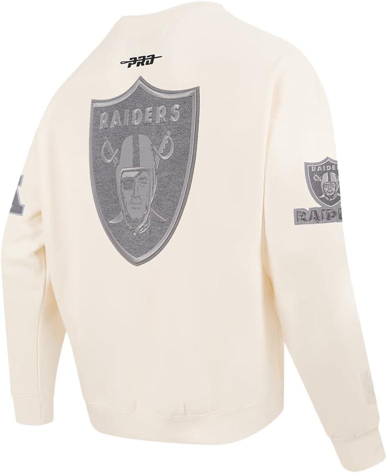 image:imagePro Standard Mens NFL Reverse French Terry Brushed Back French Terry Crewneck SweatshirtOffwhite