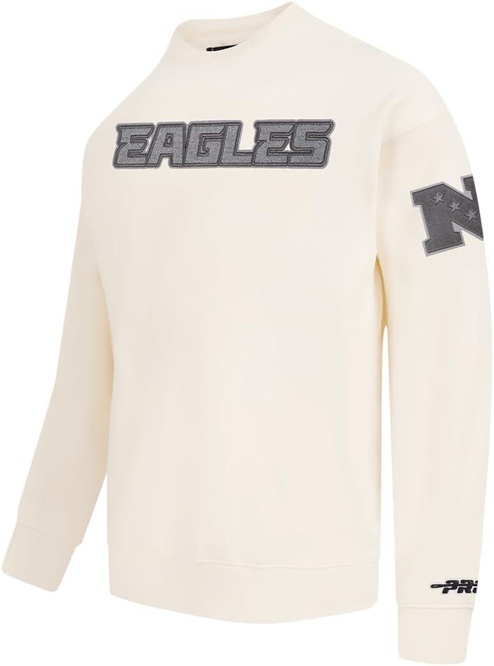 image:imagePro Standard Mens NFL Reverse French Terry Brushed Back French Terry Crewneck SweatshirtOffwhite