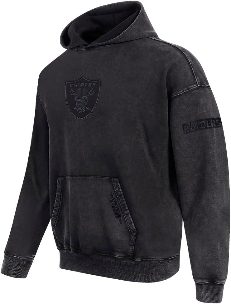 image:imagePro Standard Mens NFL Washed Classic Pull Over HoodieWashed Black