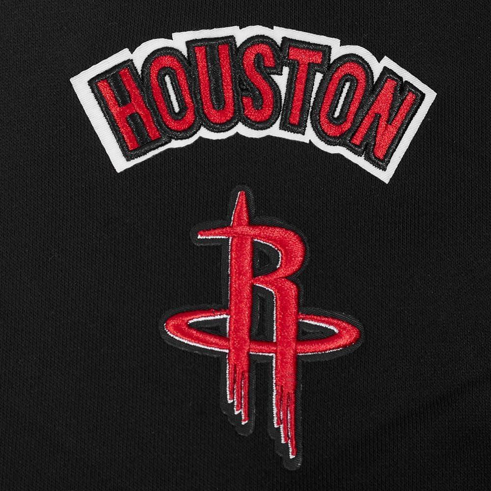 image:imagePro Standard NBA womens Womens Nba Mash Up Brushed Back French Terry Crewneck SweatshirtBlackRedBlack