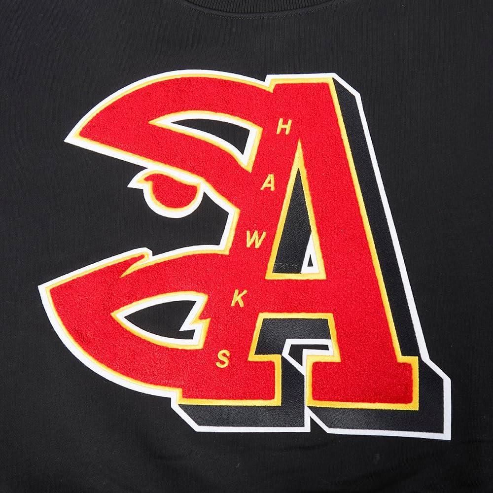 image:imagePro Standard NBA womens Womens Nba Mash Up Brushed Back French Terry Crewneck SweatshirtBlackRedBlack