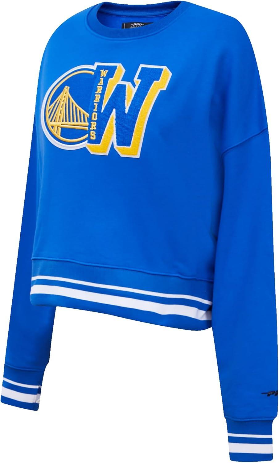 image:imagePro Standard NBA womens Womens Nba Mash Up Brushed Back French Terry Crewneck SweatshirtRoyal Blue