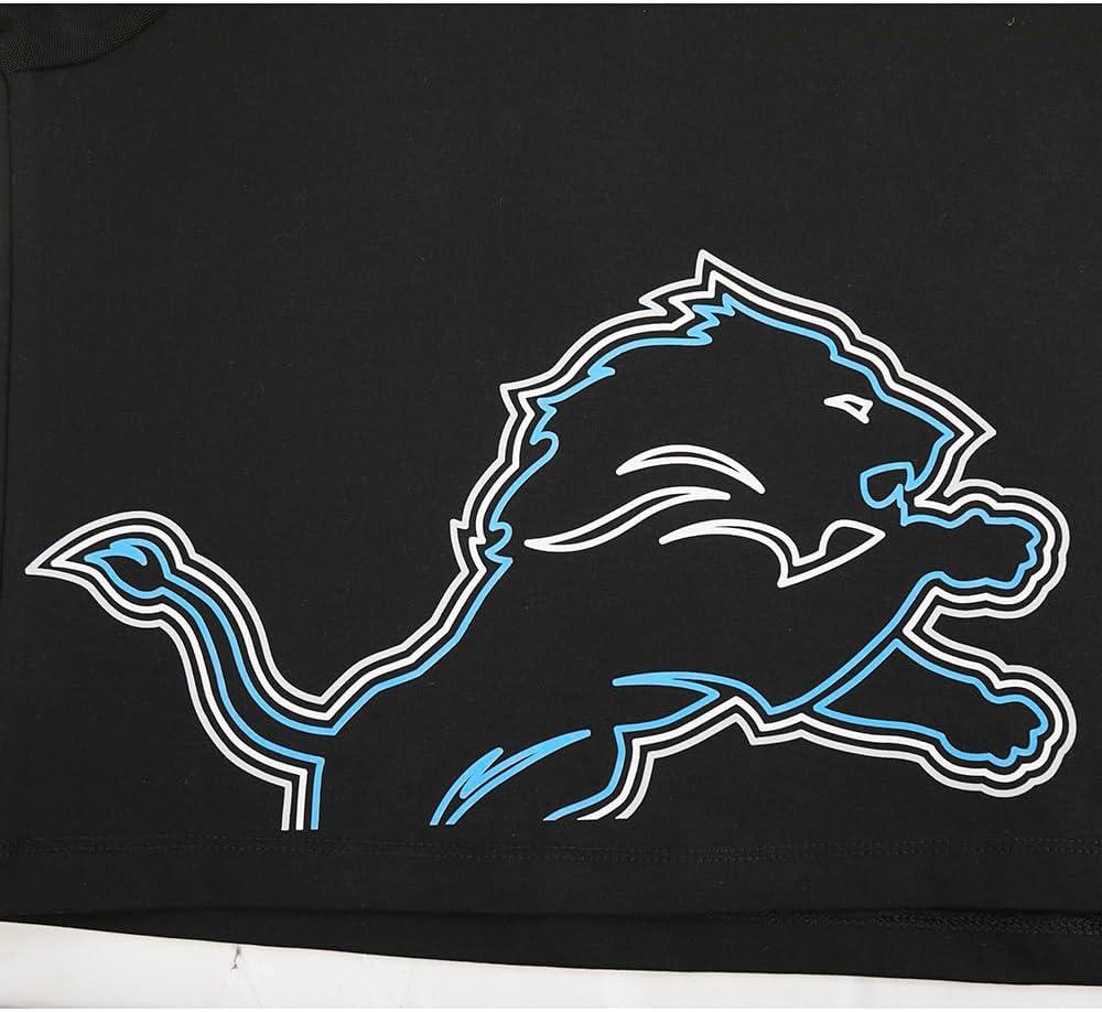 image:imagePro Standard Womens NFL Detroit Lions Sheer Influence Short Sleeve Boxy TeeBlack