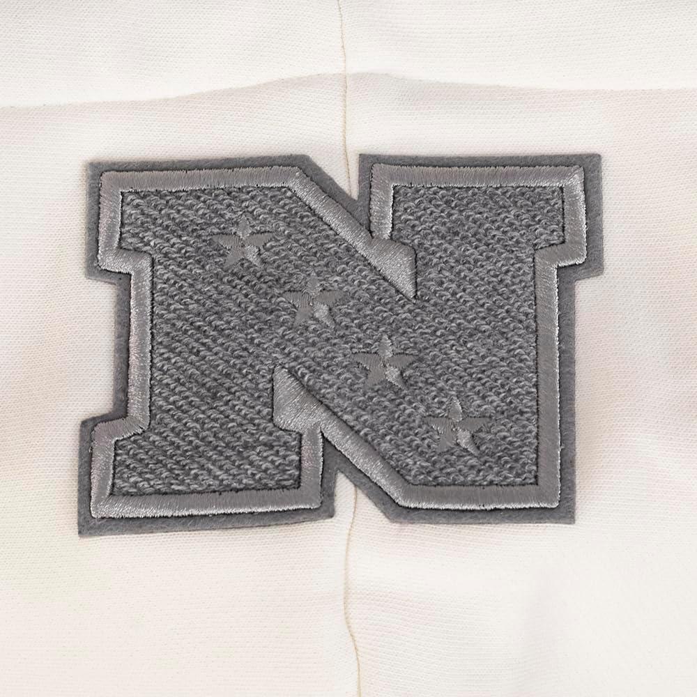 image:imagePro Standard Womens NFL Reverse French Terry Fleece Cropped Full Zip HoodieBlackGrayEggshell
