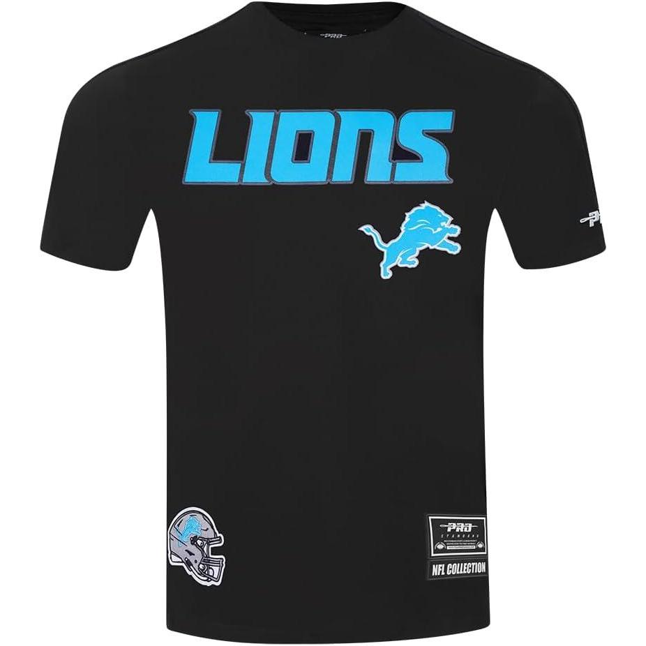 image:imagePro Standard Mens NFL Detroit Lions Mesh Taping Tee Black 2XL