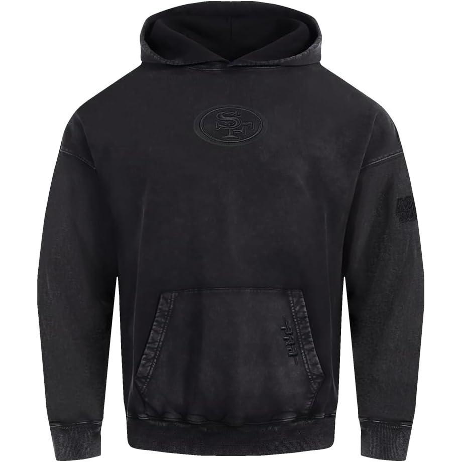 image:imagePro Standard Mens NFL Washed Classic Pull Over HoodieWashed Black