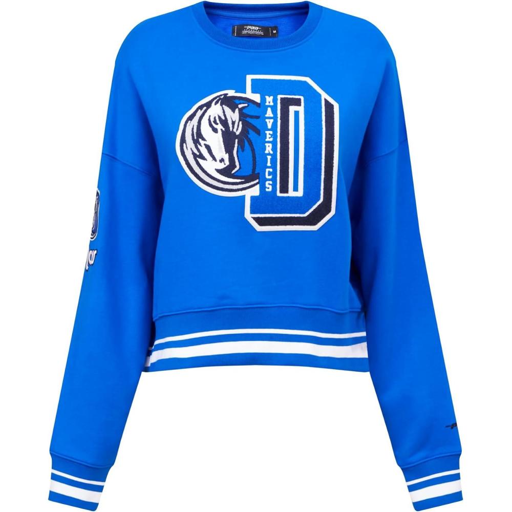 image:imagePro Standard NBA womens Womens Nba Mash Up Brushed Back French Terry Crewneck SweatshirtRoyal Blue