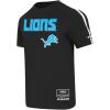 Pro Standard Mens NFL Detroit Lions Mesh Taping Tee Black 2XL