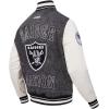 Pro Standard Mens NFL Rebel Athletics Denim Jacket(Washed Black/Eggshell)