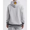 Pro Standard Mens NHL Split Logo Cotton Double Knit Full Zip Hoodie(Heather Gray/Black)