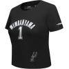 Pro Standard NBA Womens Womens NBA San Antonio Spurs Classic Player Cotton Short Sleeve Slim Tee(Black)