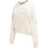 Pro Standard NBA womens Womens Nba Los Angeles Lakers Neutrals Player Brushed Back French Terry Crewneck Sweatshirt(Eggshell)