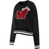 Pro Standard NBA womens Womens Nba Mash Up Brushed Back French Terry Crewneck Sweatshirt(Black)
