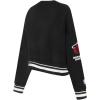 Pro Standard NBA womens Womens Nba Mash Up Brushed Back French Terry Crewneck Sweatshirt(Black)