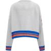 Pro Standard NBA womens Womens Nba Mash Up Brushed Back French Terry Crewneck Sweatshirt(Heather Grey/Royal/Orange)
